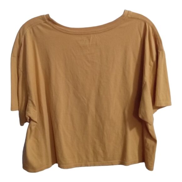 Tom and Jerry Cropped Crew Neck Graphic Tee Shirt Size XXL Mustard - Picture 7 of 7